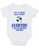 Everton Fan Starting Football Fan Baby Grow Bodysuit