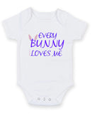 Every Bunny Loves Me Personalised Baby Boy Girl Unisex Short Sleeve Bodysuit