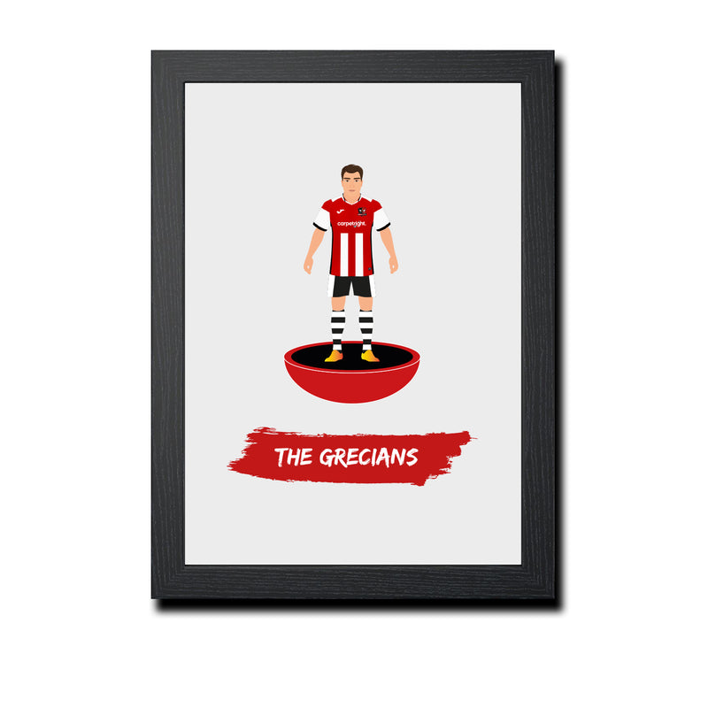 Exeter Football Club gift - The Grecians- Tiny Men Big Balls Poster