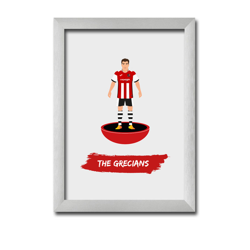 Exeter Football Club gift - The Grecians- Tiny Men Big Balls Poster
