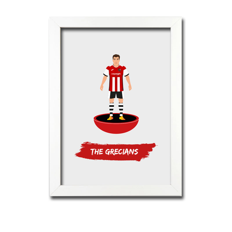 Exeter Football Club gift - The Grecians- Tiny Men Big Balls Poster
