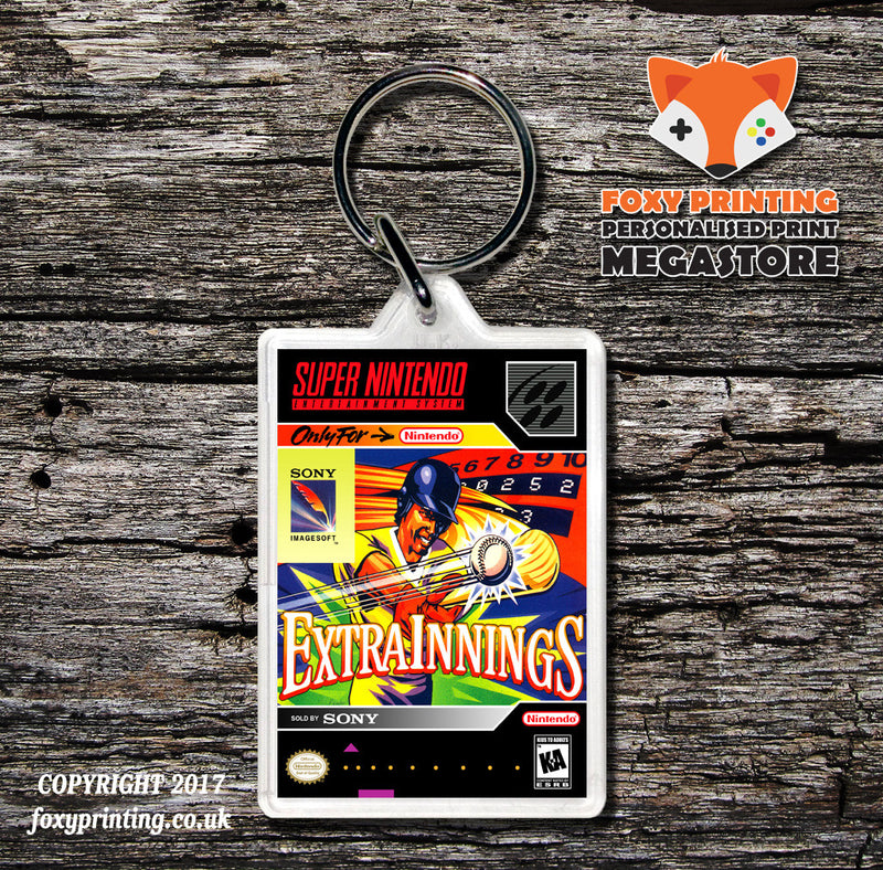 Extra Innings Game Inspired Retro Gaming Keyring