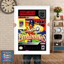 Extra Innings Super Nintendo GAME INSPIRED THEME Retro Gaming Poster A4 A3 A2 Or A1