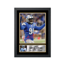 Ezekiel Ansah 2 Limited Edition Football Signed Print - American Footballer