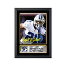 Ezekiel Elliott Limited Edition Football Signed Print - American Footballer