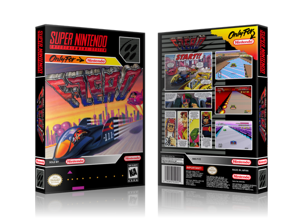 F Zero Replacement Nintendo SNES Game Case Or Cover – SNES Replacement Game case product image 1