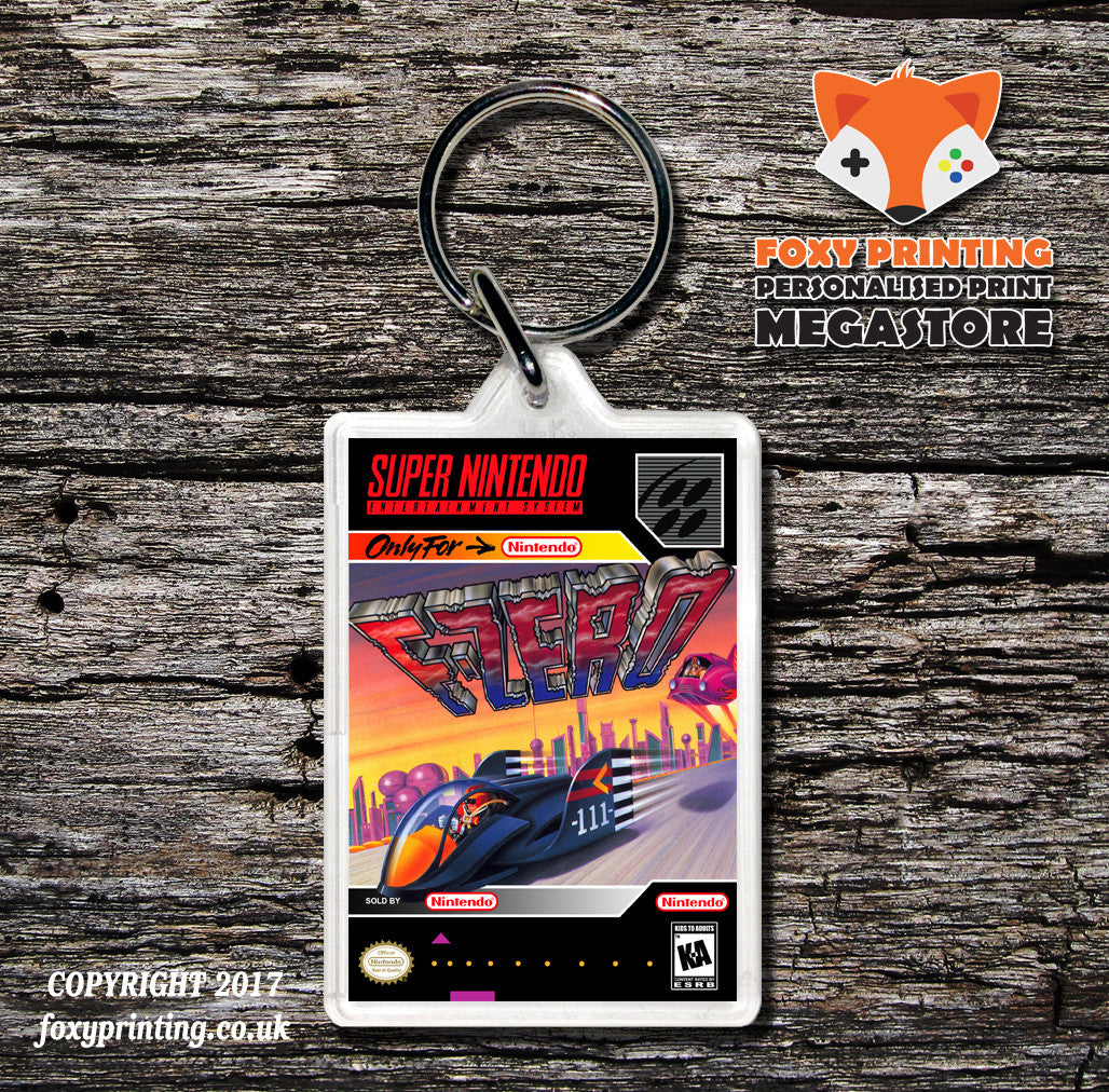 F-Zero Game Inspired Retro Gaming Keyring