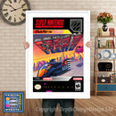 Fzero Super Nintendo GAME INSPIRED THEME Retro Gaming Poster A4 A3 A2 Or A1