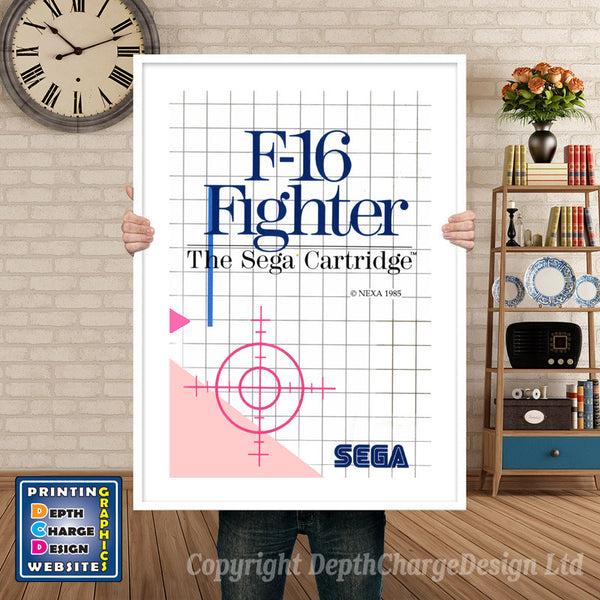 F16 Fighter Inspired Retro Gaming Poster