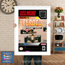 F1 Rock II Super Nintendo GAME INSPIRED THEME Retro Gaming Poster A4 A3 A2 Or A1