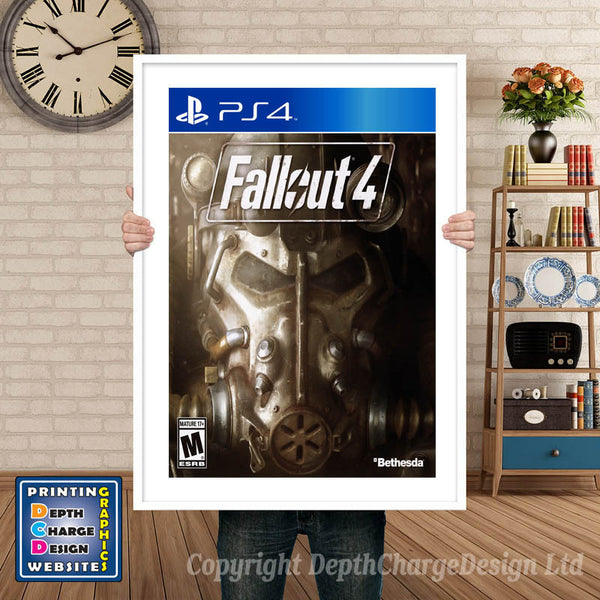Faalout PS4 Game Inspired Theme PS4 Game Inspired Theme Retro Gaming Poster
