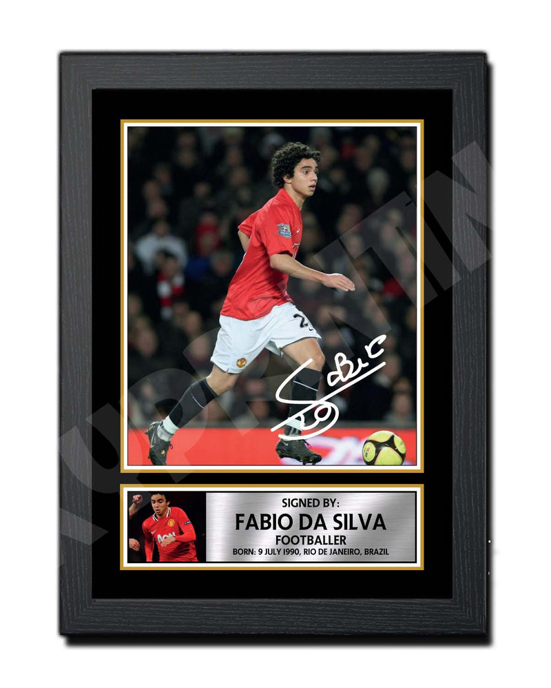 FABIO DA SILVA 2 Limited Edition Football Player Signed Print - Football