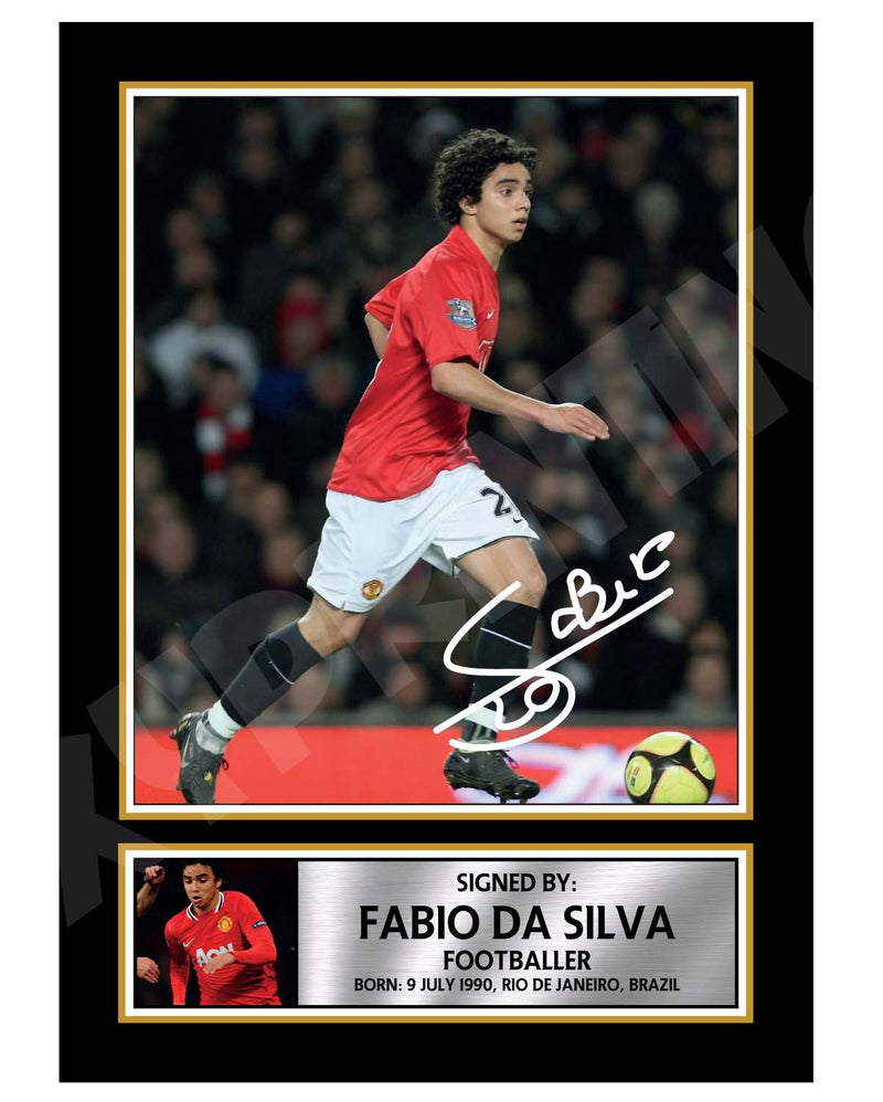FABIO DA SILVA 2 Limited Edition Football Player Signed Print - Football