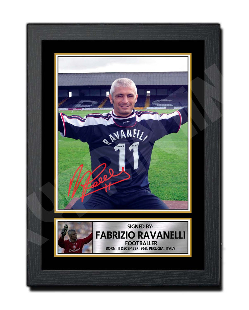 FABRIZIO RAVANELLI 2 Limited Edition Football Player Signed Print - Football