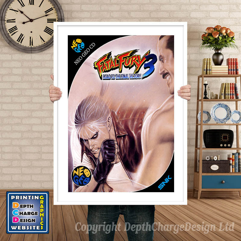 FATAL FURY 3 NEO GEO GAME INSPIRED THEME Retro Gaming Poster A4 A3 A2 Or A1