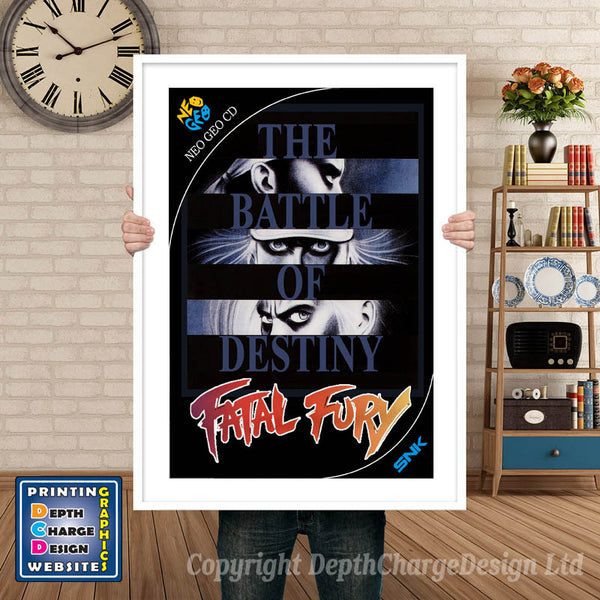 Fatal Fury NEO GEO Game Inspired Theme Retro Gaming Poster