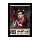FELIPE ANDERSON 2 Limited Edition Football Player Signed Print - Football