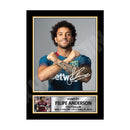 FELIPE ANDERSON (1) Limited Edition Football Player Signed Print - Football