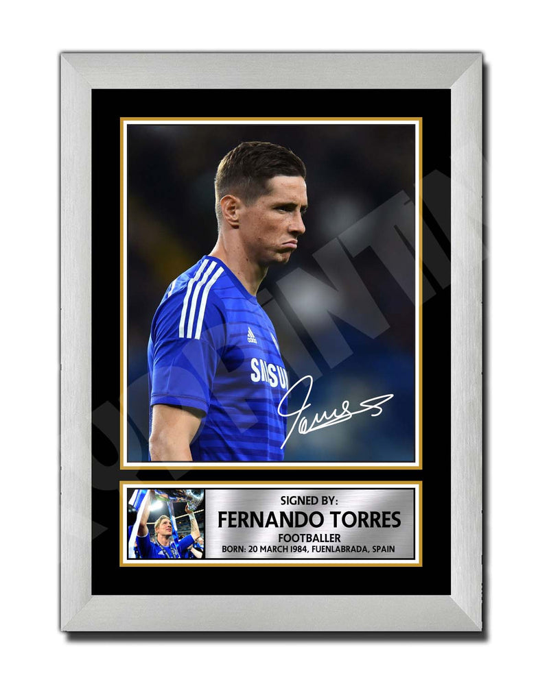 FERNANDO TORRES Limited Edition Football Player Signed Print - Football