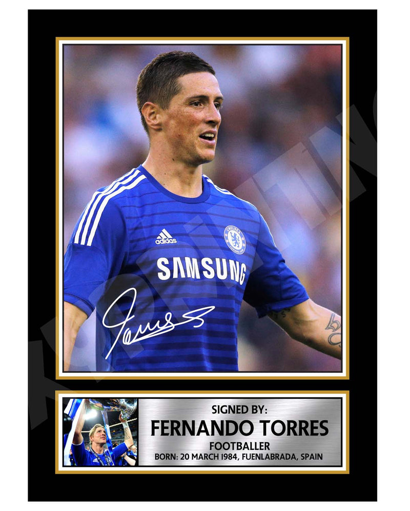 FERNANDO TORRES 2 Limited Edition Football Player Signed Print - Football
