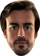 FERNANDO ALONSO Celebrity Face Mask Fancy Dress Cardboard Costume Mask