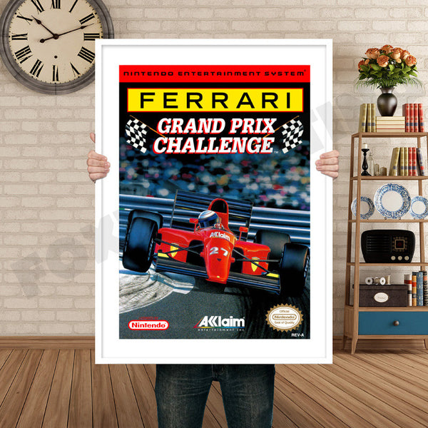Ferrari Grand Prix Retro Game Inspired Theme Nintendo NES Gaming