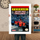 FERRARI GRAND PRIX Retro GAME INSPIRED THEME Nintendo NES Gaming A4 A3 A2 Or A1 Poster Art 121