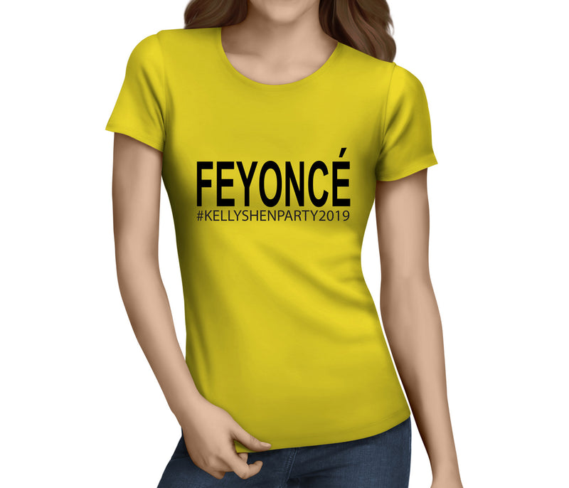 Feyonce Black Custom Hen T-Shirt - Any Name - Party Tee