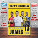 FIFA FOOTY 2 BM2 THEME INSPIRED Kids Adult Personalised Birthday Card Birthday Card