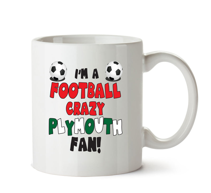 Crazy Plymouth Fan Football Crazy Mug Adult Mug Office Mug