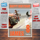 FORCE AWAKENS 7 BM THEME INSPIRED Style PERSONALISED Kids Adult FUNNY Birthday Card