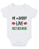 Me and Daddy Love FOREST GREEN ROVERS Personalised FOOTBALL TEAM Baby Grow