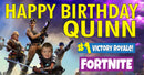 Fortnite Custom Children's Birthday Banner Thick