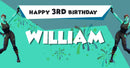 Fortnite Children's Birthday Banner Thick 3