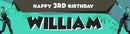 Fortnite Children's Birthday Banner Thin 3