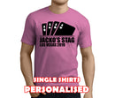 Four Aces Black Custom Stag T-Shirt - Any Name - Party Tee