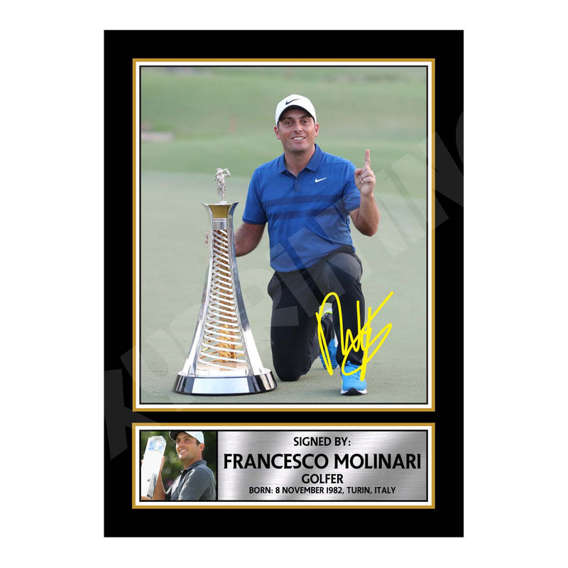 FRANCESCO MOLINARI 2 Limited Edition Golfer Signed Print - Golf