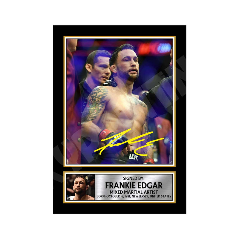 FRANKIE EDGAR 2 Limited Edition MMA Wrestler Signed Print - MMA Wrestling