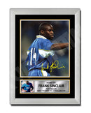 FRANK SINCLAIR Limited Edition Football Player Signed Print - Football