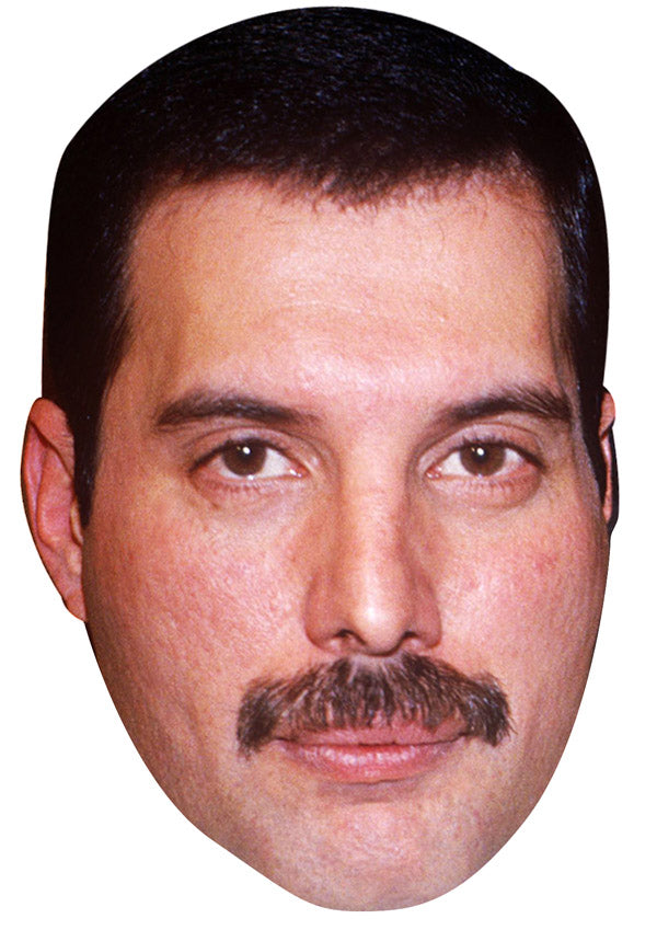 FREDDIE MERCURY JB - Music Star Fancy Dress Cardboard Celebrity Party Face Mask