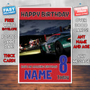 FROZA MOTOR SPORT BM1 Personalised THEME INSPIRED Style PERSONALISED Kids Adult FUNNY Birthday Card