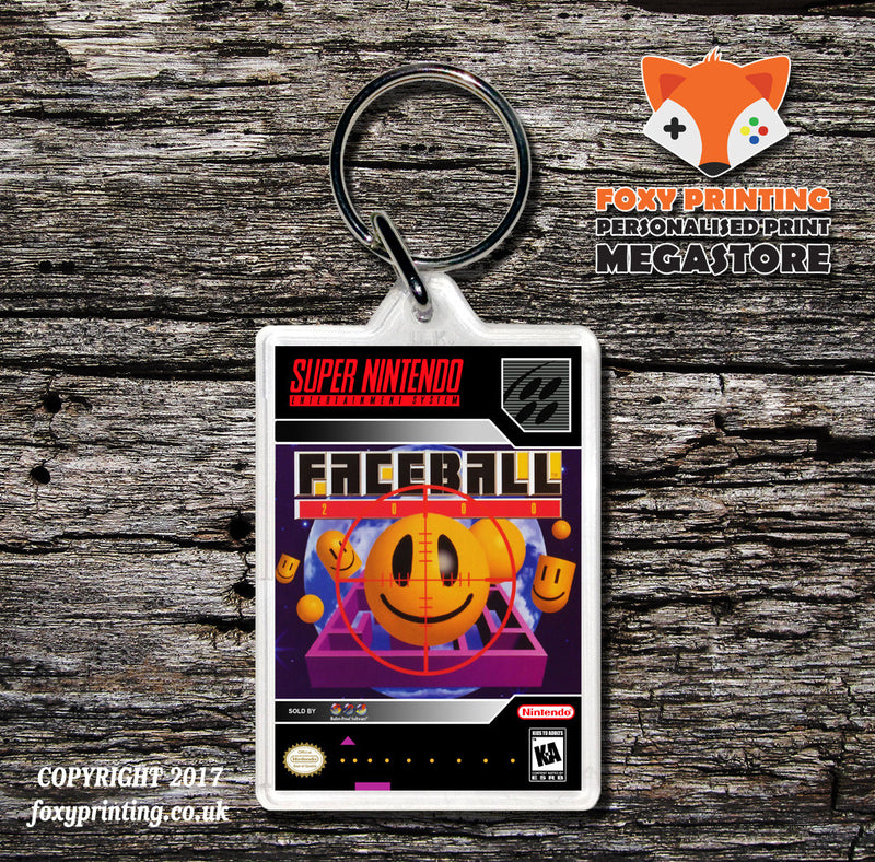 Faceball 2000 Game Inspired Retro Gaming Keyring