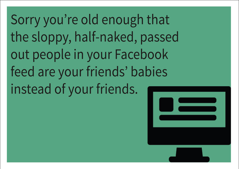 Facebook Friends INSPIRED Adult Personalised Birthday Card Birthday Card