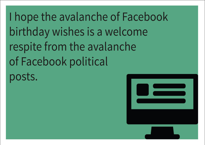 Facebook Political Posts INSPIRED Adult Personalised Birthday Card Birthday Card