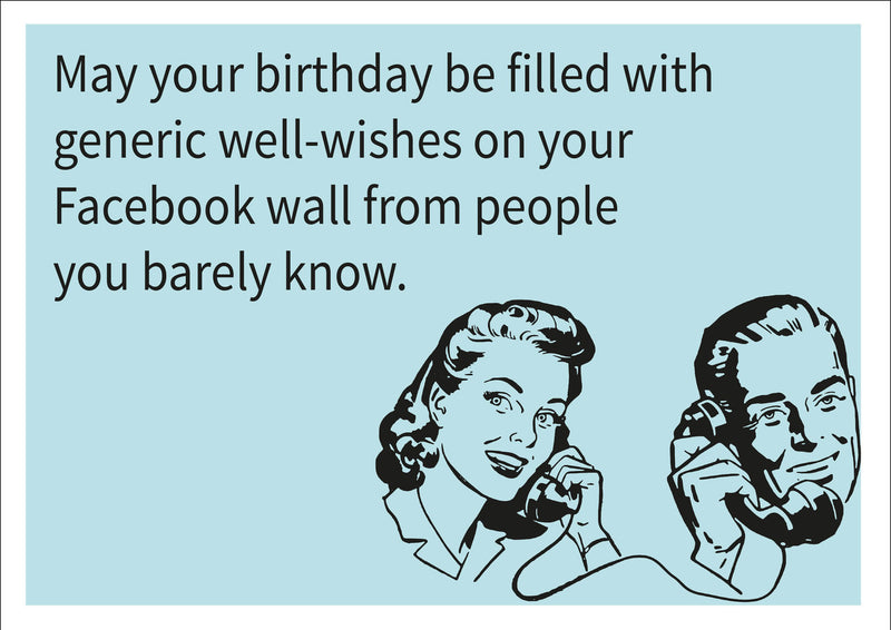 Facebook Wishes INSPIRED Adult Personalised Birthday Card Birthday Card