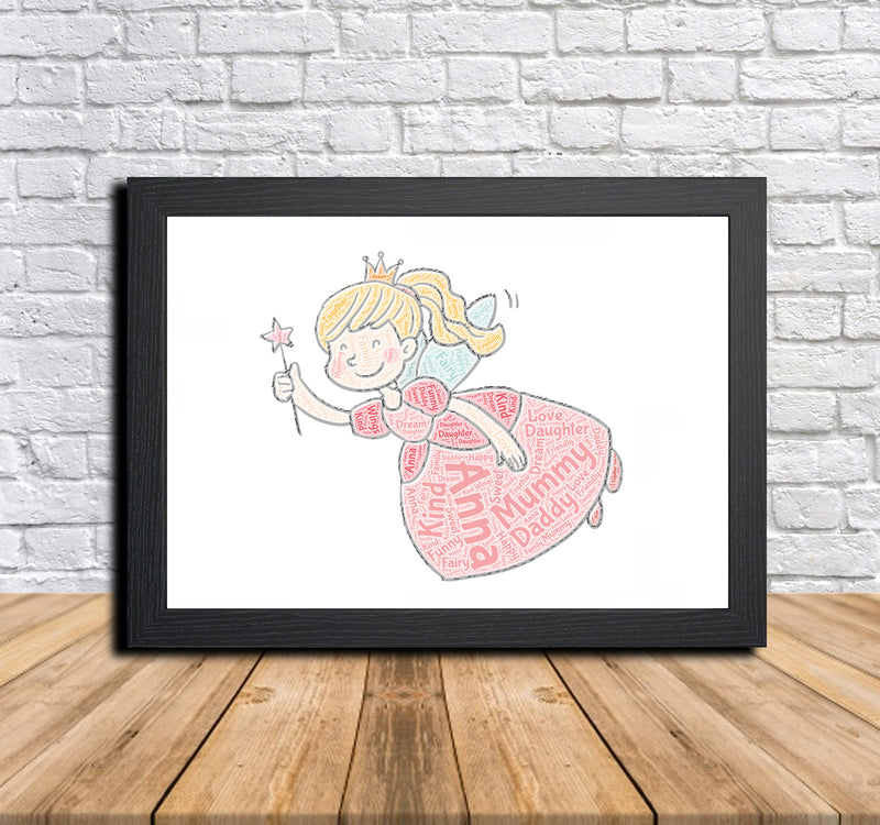 Personalised Fairy 1 Word Art Poster Print