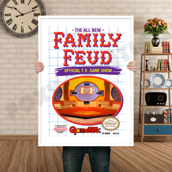 Family Feud Retro Game Inspired Theme Nintendo NES Gaming