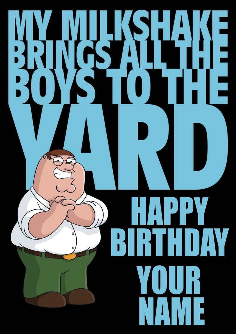 Family Guy 1 Theme INSPIRED Personalised Birthday Card
