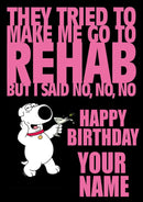 Family Guy 2 Theme INSPIRED Personalised Birthday Card