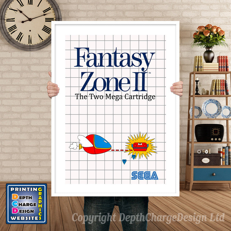 Fantasy Zone 2 Inspired Retro Gaming Poster A4 A3 A2 Or A1